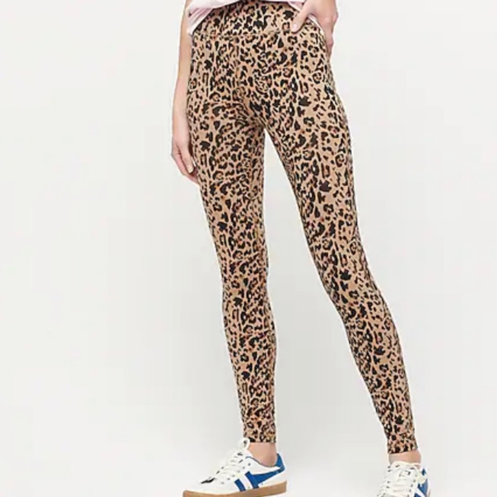 J Crew 7/8 high-rise leggings in 🐆 leopard print